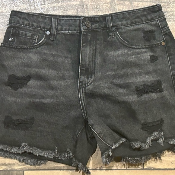BNWOT KanCan distressed black shorts - Picture 1 of 5